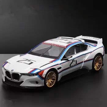 1:24 BMW CSL Alloy Track Racing Model Automobila, Izrađen po mjeri, Metalna Igračka pisaći Stroj, Imitacija Modela Vozila, Kolekcija Zvuka i Svjetlosti, Darova Za Djecu