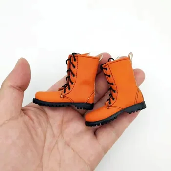 1/6 Skala Narančasta Kožne Cipele Muške Vojnika Monotono Cipele Model za 12-inčni Figurice Phicen Tbleague Igračke
