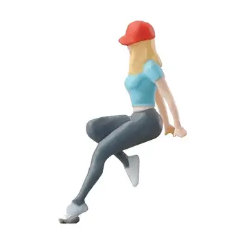 1/64 Figurica djevojčice, model lika, Figure stoje ljudi za DIY scene, Arhitektonski model zgrade, raspored vlakova, pijesak stol