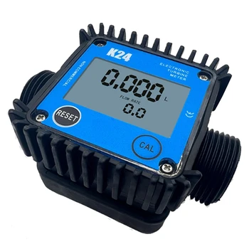 1 KOM. LCD mjerač protoka goriva K24 za turbine, digitalni mjerač protoka goriva, alate za mjerenje protoka tekuće vode