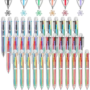 1 komad Šarene Lopte olovke 0,5 mm 6 boja Prozirne multi-color Pop Loptu olovke Uredski Školski pribor