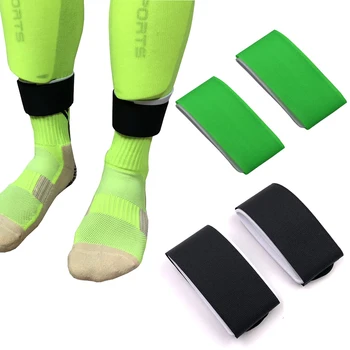 1 Par Od Velikog Broja Pojas Sportske Zaštite Za Fiksne Noge Nogometne Čarape, Tajice Guards Guardian Remen Za Telad Crno Bijelo