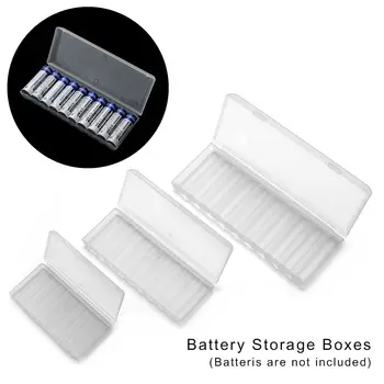 10 mjesta Za robusne plastične nošenje, kutija za skladištenje kontejner-organizator, držač baterija, torbica za AAA / AA /18650