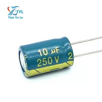 100 kom./lot aluminijski elektrolitski kondenzator 250 10 ΜF veličine 8*12 10 ΜF 20%