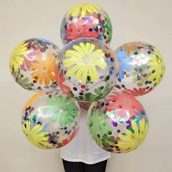 10шт 12-inčni Latex baloni s Konfete u obliku Zlatnih zvjezdica, Sjajne Prozirne folije baloni, dekoracija vjenčanja, Rođendana, Гелиевые Loptice