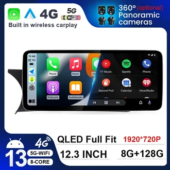 12,3 Inča za Benz C W204 2011-2014 LHD Android 13 zaslon Osjetljiv na dodir Auto Carplay Video Радиомониторы Multimedijalni GPS player