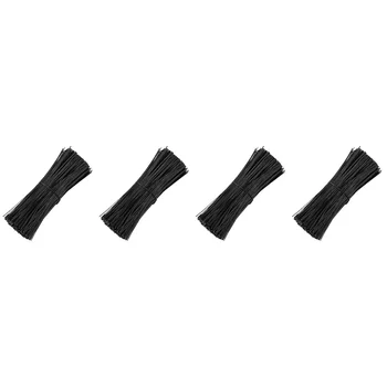15 cm Čelične Žičane vezice sa plastičnim premazom, vezice-organizator (black)