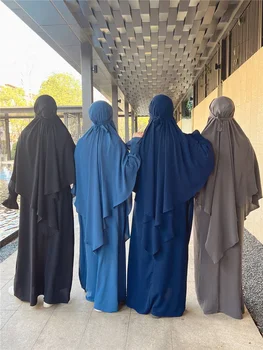 16 Boja Muslimansko haljina-Hidžab Dubai, Turska, Abaja + Produljio marama, Odjeća za molitvu, islamska odjeća, Odjeća za Ramazana