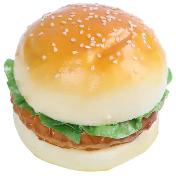 1pc Realan Hamburger Realistična Simulacija Lažni hamburger Pekara Prikaz Dječje Hrane Kruh Igračka Ukras Kuće Fotografija pro