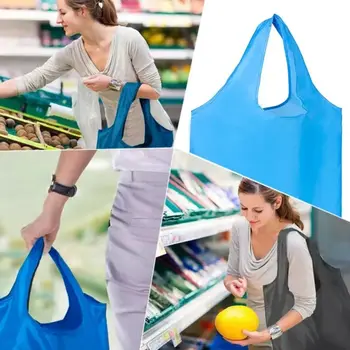 2 kom. Ekološka sklopivi shopping bag za višekratnu upotrebu, lagan monotono torba-тоут, putnu torbu za namirnice velikog kapaciteta, putnu torbu za kupovinu
