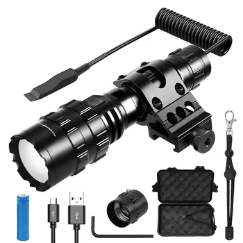 2000 Lumena, led Tactical flashlight, Punjiva, Skalabilne, Gospodara svjetiljka sa kopčom za fiksiranje svjetiljke, svjetiljke za lovačkog oružja.