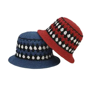 2023 Jesen-Zima, Хлопковая Toplo Ribarski šešir s cvjetnim uzorkom, Panama, Солнцезащитная kapu za putovanja na otvorenom za djevojke i žene 196