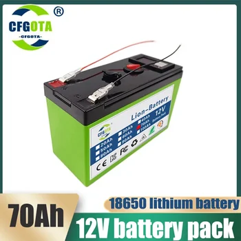 2024 Modernizirana ionska baterija LiFePO4 12 v 70 Ah, prijenosna punjiva baterija, izgrađen-in priključak Usb napajanje 5 2.1 A, punjenje preko usb-zaslona