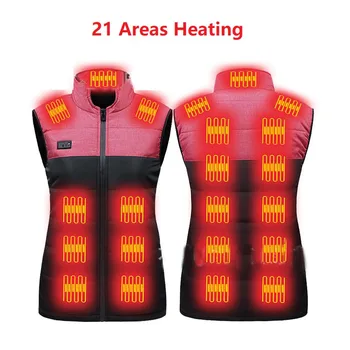 21 Zona prsluka sa grijanjem, jakne sa električnim grijačem, muška i ženska sportska odjeća, kaputi, grijani, графеновое toplinsko kaput, USB-jakna s grijanom za kampiranje