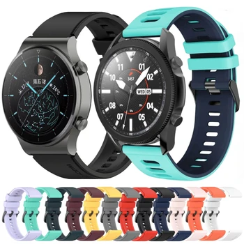 22 mm 20 mm Silikon Remen za Huawei Watch 3 GT3/2 Pro Amazfit GTRGTS Narukvica Samsung Watch 6/5/4 Watch 4/6 Classic