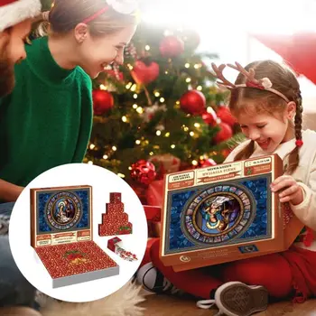 24 Kutije Božićni Adventski-kalendar Djed Mraz, Božićne avanture, zagonetke, darove iznenađenja za zurke, 1008 kom. zagonetke
