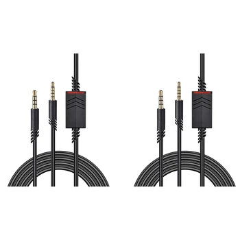 2X Kabel Za slušalice, 2,0 M Ugrađeni Kabel za utišavanje Za Gaming Slušalice Astro A10 /A40, Slušalice Ps4 Kontroler