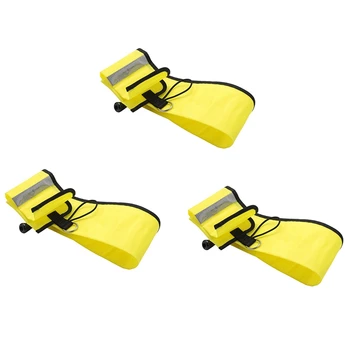 3 Kom 1 m Ronjenje na Napuhavanje SMB Površinski Signalni Marker Plutača Vidljivost Float Signal Cijev Kobasica, Žuta