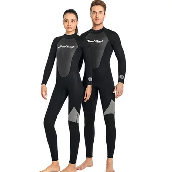 3 mm Muški i ženski jednodijelni toplo odijelo za surfanje s dugim rukavima, vodootporan odijelo za ronjenje s maskom, Cx62