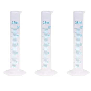 3-struki mjerni cilindar s plastičnim ocjenjuju пробиркой za laboratoriju (25 ml)