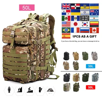 30Л/50Л Taktički ruksak Marširati Marširati ruksak Pješačkih torba Vodootporan Naprtnjače Vojne Planinarske Planinarske Lovačke torbe