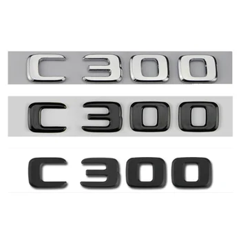 3D ABS Crni Kromirani Automobili Slova Ikona Logo Stražnjeg Nosača Za 2022 Mercedes C300 W204 W205 W206 4MATIC Natpis S Logotipom sustava Pribor