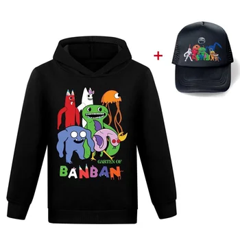 3D Nova igra Banban Garden Majice Garten of Banban Dječja Majica S kapuljačom Za Mlađe Dječake i djevojčice proljeće-jesen s kapuljačom i šeširom od Sunca
