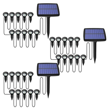 3X10 U 1 Solarnih Lampiona Na Otvorenom i Vodootporna je Sunčeva Svjetlost Za Travnjak Solarna Energija Za Uređenje Vrtnog Pjesme Bazena