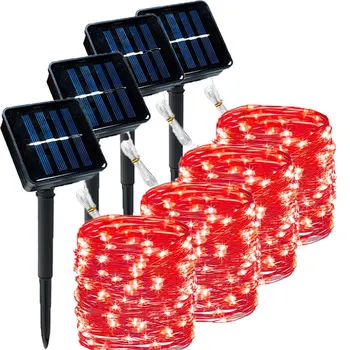 4 Seta Solarni Niz Nevjerojatnih Svjetla 5 m 50LED Vodootporni Vanjski Kamp Гирлянда Lampa Solarne Energije Božić za Uređenje Vrta