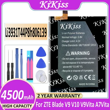 4500 mah KiKiss Li3931T44P8h806139 Baterija za mobilni telefon ZTE Blade V9 V10 /V9Vita V10Vita/A7 Vita /A4/A5 2020/A7 2019