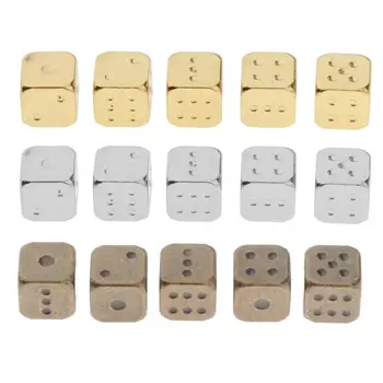 5 kom. Skup kocke sa 6 lica, boji kocke sa zlatnim jamama, ugaone okrugle kocke, uloga kosti, pribor za mahjong svojim rukama