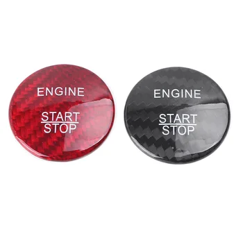 ABS Poklopac gumb za pokretanje motora Start Stop bez ključa za Mercedes Benz E Klasa Crno/crvena