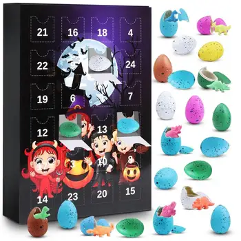 Adventski kalendar na Halloween, odbrojavanje leženje jaja dinosaura, Poklon kutija, Kalendar odbrojavanje jaja dinosaura, Zabavne poklone za djecu i djevojke, 3