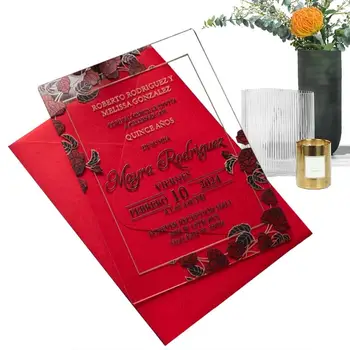 Akril besplatne čestitke za vjenčanje, luksuzni jedinstvene pozivnice za vjenčanje, Božićne darove, razglednica-poziv na luksuznu jedinstvene vjenčanje