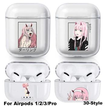 Anime DARLING In The FRANXX 002 Mekana torbica od TPU za Airpod Cases Air, Apple Pro 3 for 2 Pods Gen Airpord Cover Kutija za slušalice Coque