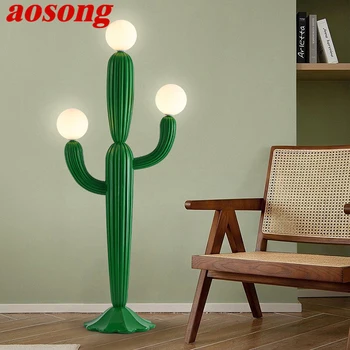 AOSONG Nordic Cactus podna lampa Krem Stil Dnevni boravak Spavaća soba LED Kreativno Ukrasne Atmosfera