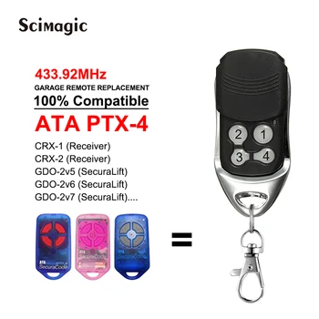ATA PTX-4 433,92 Mhz s pokretnim source, daljinsko upravljanje garažnim mjestom vrata, 4-tipke predajnika za otvaranje vrata