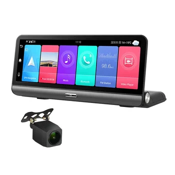 Auto kamera Yikoo s 8-inčnim zaslonom osjetljivim na dodir, Full Hd, Wi-Fi 4G, GPS navigator, dvr, dual komandne ploče, video rekorder Android 8.1