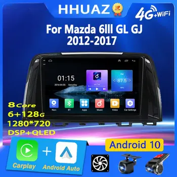 Auto-Radio Media Player za Mazda 6 ⅲ GL GJ 2012-2017 Navigacija Stereo GPS Android 10 Bez 2din 2 Din WIFI 4G DVD