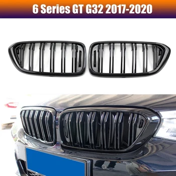 Auto карбоновые i crne dvostruke obloge prednje rešetke za bubrege Idealni za-BMW G32 6-Series GT 2018-2021