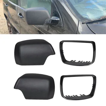 Automobili crni poklopac retrovizora u obliku školjke, poklopci bočnih zrcala s zamjena kućišta za BMW X5 E53 2000-2006