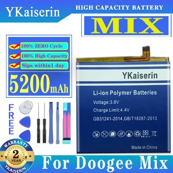 Baterija YKaiserin kapaciteta 5200 mah za Doogee Mix 2 /Mix2 /BAT17654060 Batterij + BROJ staze