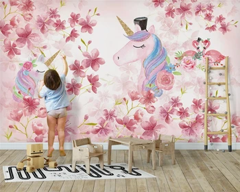 beibehang običaj moderan flamingo jednorog uređenje dječje sobe back-end desktop pozadine za vaš dom dekor papier peint