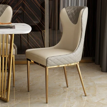 Blagovaona stolice Moderan, jednostavan kućni skandinavski restoran pozlaćena stolica sa naslonom stolica za odmor kreativni jednostavan luksuzni stolica