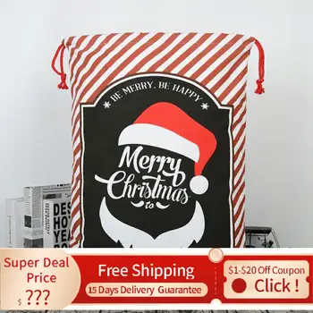Božićni poklon torba iz los Mraz, Veliki jednorog, torba Djeda Mraza, Dječji Božićni poklon paketi, pamučne torbe na pertla za novu godinu 2022