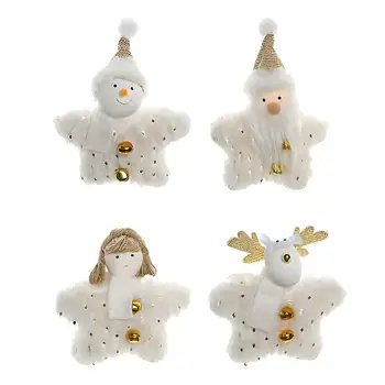 Božićni ukras za plišanih lutaka, slatka Djed Mraz, Snjegović, privjesak u obliku los za božićni stol, nakit za svečane zurke, viseći ukras