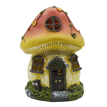 Božićni Ukrasni lampioni u obliku грибного doma na solarne energije, svjetla za rukotvorina od smole