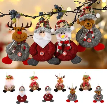 Božićno od samta lutka, ovjes Djed Mraz, Medvjed-Los, Malo zvono, sretan Božić, Božićni ruksak, bilo koji otvoreni položaj ukras za auto, Pokloni za K3A2