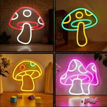 Chi-buy Led neon gljive s napajanjem iz USB Neonski natpisi noćno svjetlo 3D Zidnih umjetnost i dekor igra-soba Spavaća soba Dnevni boravak Znakovi za žarulje