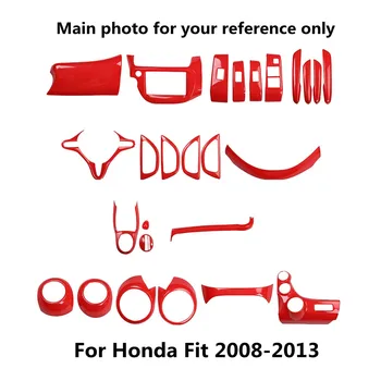 Crvena oznaka za uređenje unutrašnjosti vozila na utičnicu Vrata ručka upravljačka Ploča stakla Oznaka za Honda Fit 2008 2009 2010 2011 2012 2013